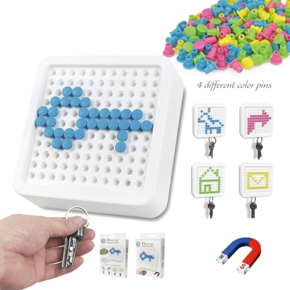 

Creative Magnetic Key Holder Wall Key Storage Organizer Strong Magnetic Key Hanger Key Ring Keychain Hooks New