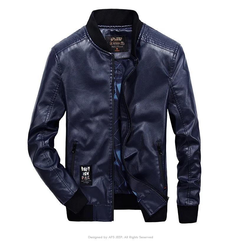 NIANJEEP бренд Slim Fit Куртки из искусственной кожи мужские большие размеры 4XL Весенняя модная одежда пальто мужские chaqueta cuero hombre - Цвет: 4