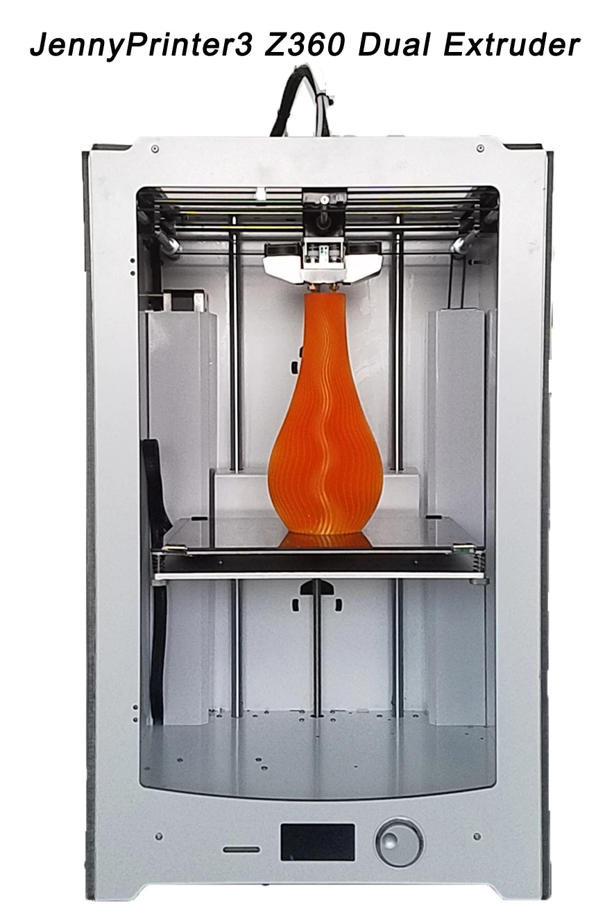 Newest Assembled JennyPrinter3 Z360 Dual Extruder Nozzle Extended For Ultimaker 2 UM2 High Precision Auto Leveling