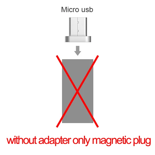 GARAS Магнитный микро USB адаптер для мобильного телефона для Android микро устройств Зарядное устройство и данных магнит адаптер для Samsung/Xiaomi/huawe - Цвет: no adapter only plug