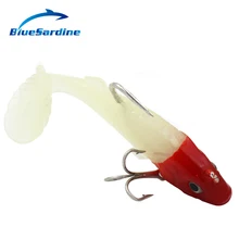 5 UNIDS Cebos Suaves señuelos de Pesca Señuelos Suaves Pesca Peces De Plástico Rojo Blanco 6.5 CM 10G