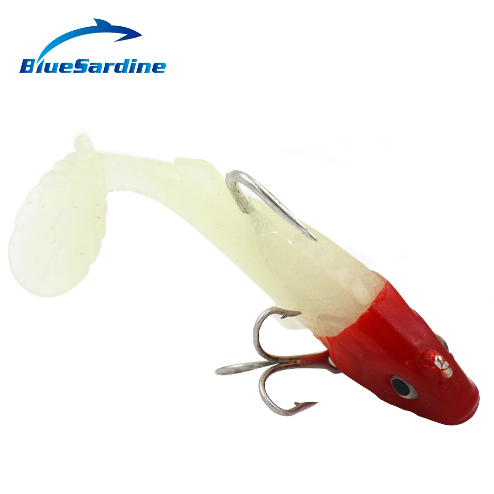 BlueSardine 5PCS Soft Baits Fishing Lures Soft Lures Plastic Fish Pesca