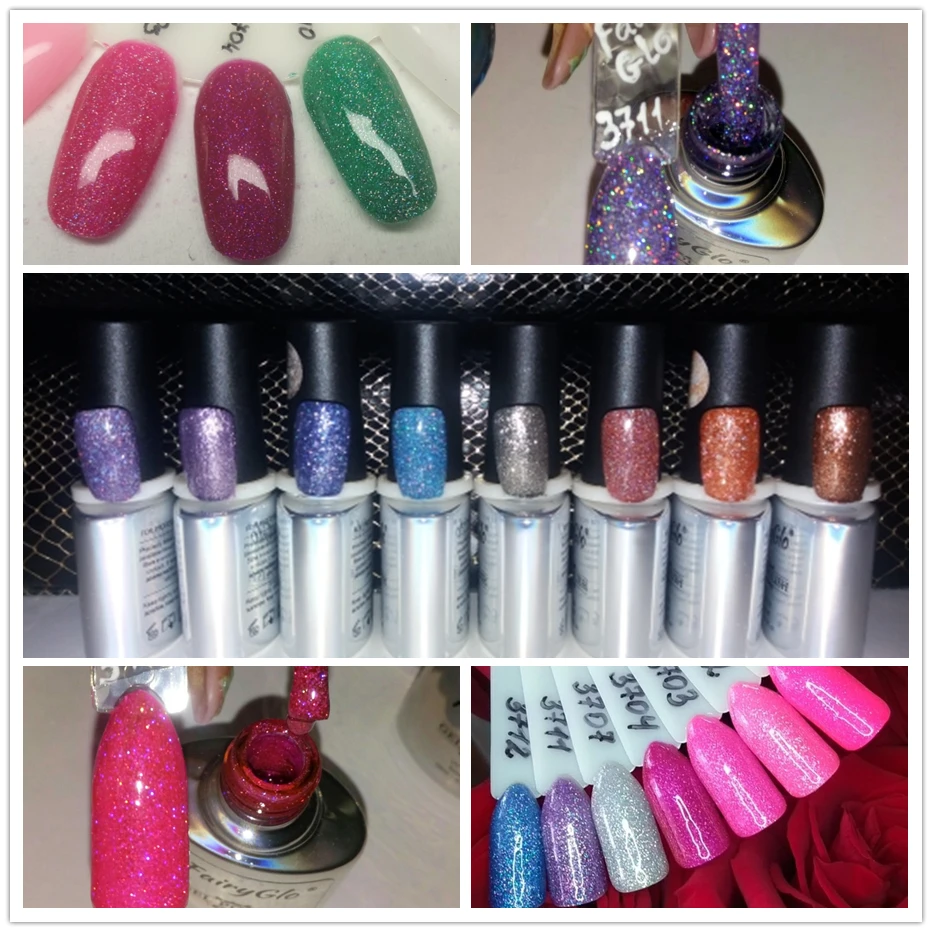 Гель лак для ногтей 10 мл неоновый блестящий УФ светодиодный|nail gel bling|gel blinggel polish |