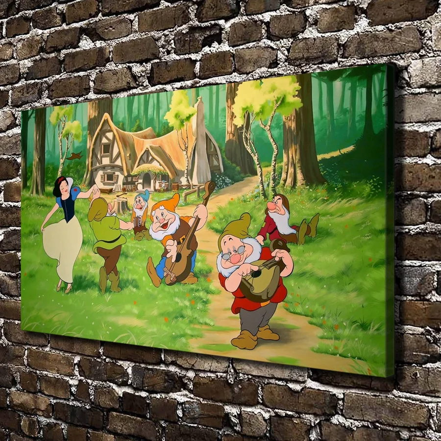 11114 Salju Kurcaci Anak Kartun Film HD Kanvas Cetak Dekorasi Rumah