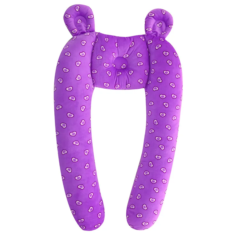 ALWAYSME Baby New Infant Pillow Safety Bumper Newborn Anti-Rollover Sleep Positioner Baby Sleep Pad Support Flat Head 50X80CM - Цвет: Purple