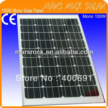

100W 18V Monorystalline Solar Panel Module with Speical Technology, Beautiful, Firm, Fend Again Snowstrom & Install Conveniently