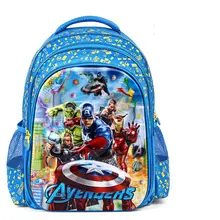 2016 Llegó El Nuevo Capitán América Mochila 5D, infantil mochila para niño regalos school kid hero captain america bolsa