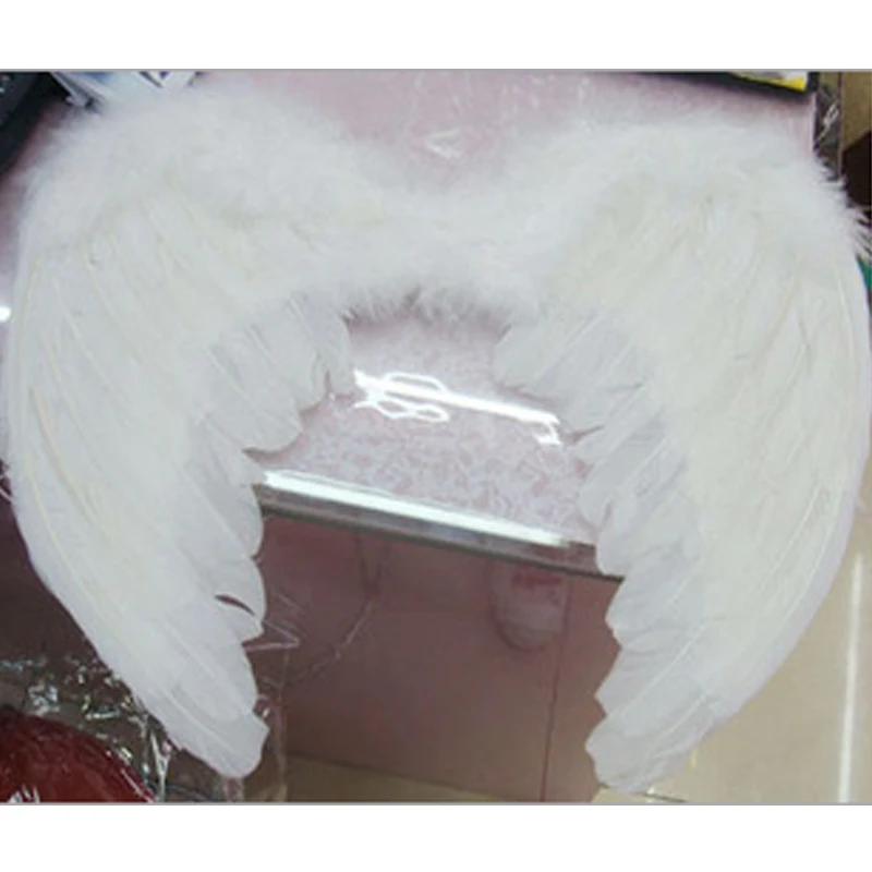 

White Angel Wings Feather Birthday Party Decoration And Cute Baby Kids For Photo Prop Household Stage Performance Supplies