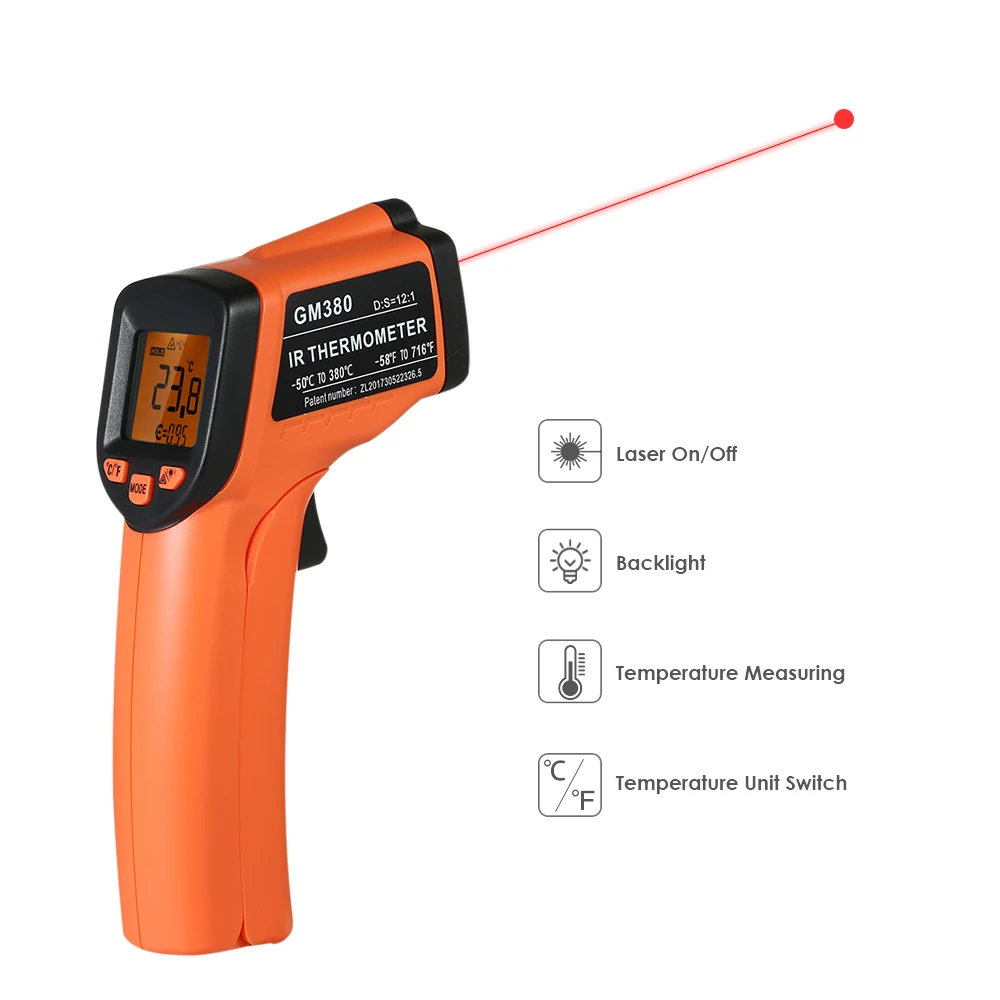 ЖК-дисплей Ручной ИК инфракрасный термометр цифровой термометр Температурный тестер тепловизор терморегулятор