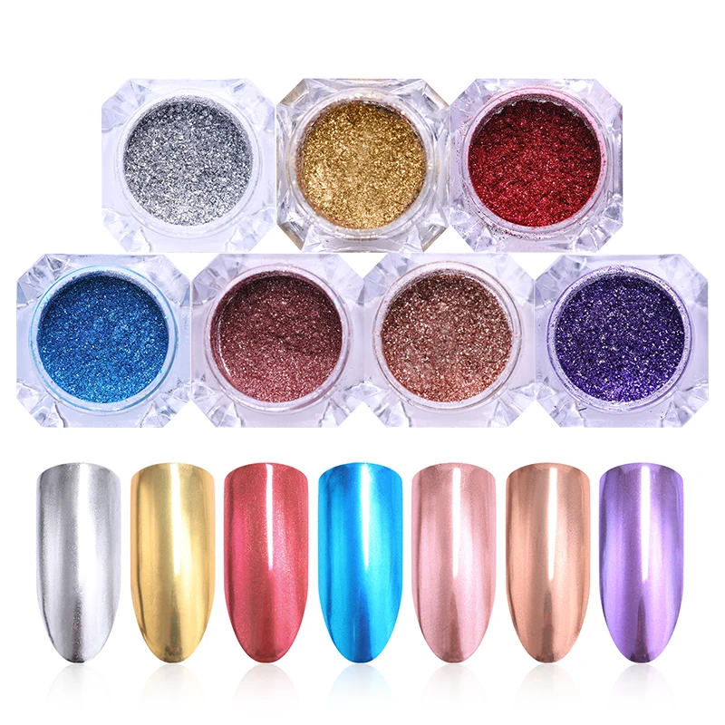 

Metallic Nail Glitter Powder Magic Mirror Effect Nail Gel Polish Decoration Powder Pigment Dust DIY 0.5g