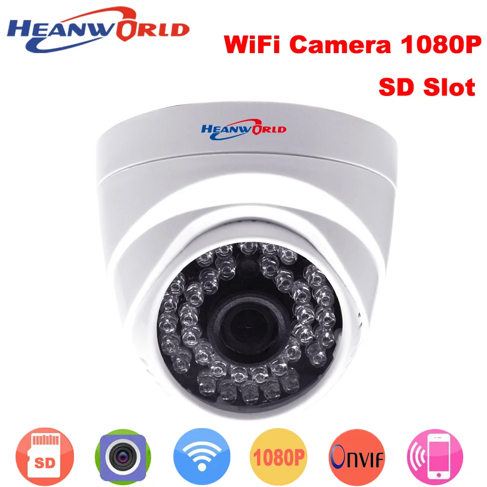 Беспроводная IP камера Heanworld Wi Fi встроенная антенна full HD 1080P МП видеонаблюдения веб