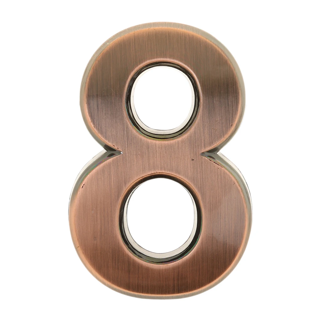 1 Set Bronze House Door Numbers Hotel Room Door Number Stickers Office Depart Address Number Plaques Wedding Party DIY Ornament 