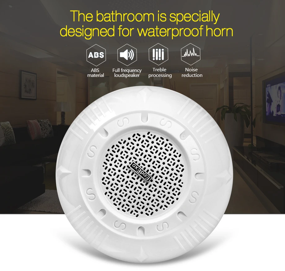 OUPUSHI высокое качество ванная комната динамик интерьер звуковой усилитель и потолочный динамик Комплект bluetooth/SD/USB
