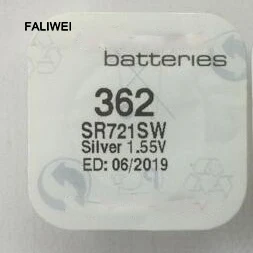 

2PCS/LOT Silver Oxide Watch Battery 362 SR721SW 721 1.55V good quality