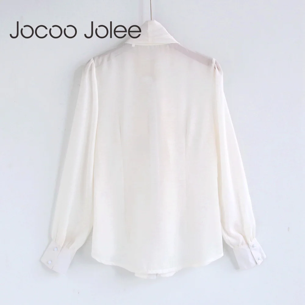 Модная шифоновая женская блузка Jocoo Jolee с длинным рукавом повседневные топы