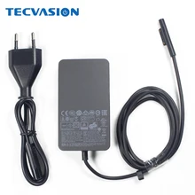 Adaptador ac 44w 15v 2.58a, fonte de alimentação, carregador portátil a1800 para microsoft new superfície pro 4 5 book 2017 tablet 5v 1a porta usb eu
