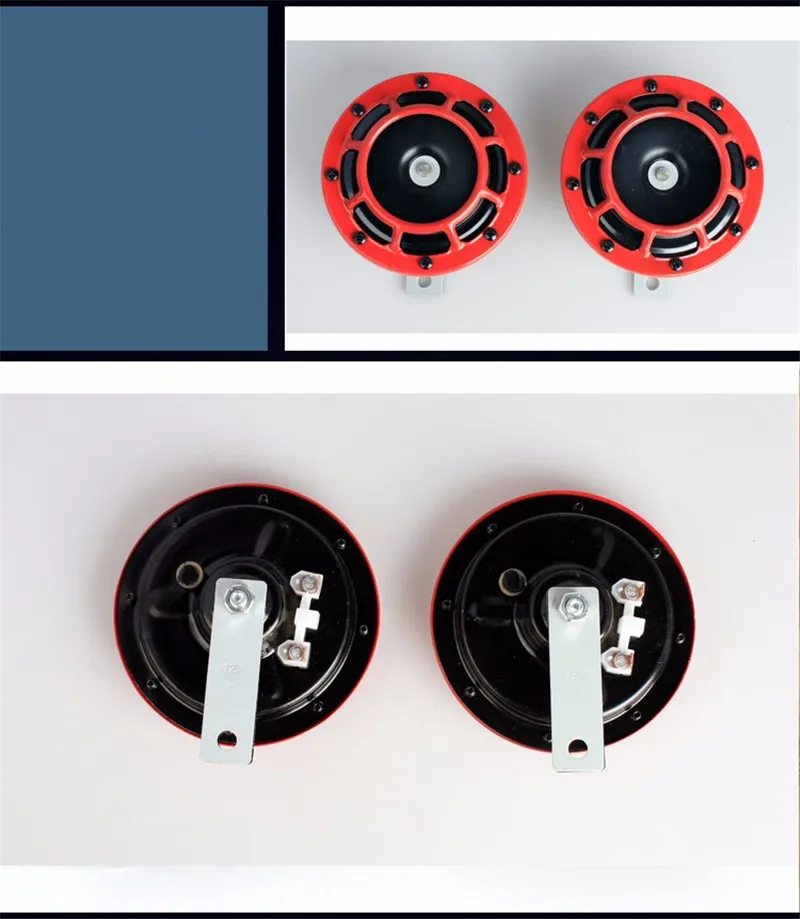 1 пара, универсальный автомобильный рожок для мотоцикла, 12 В, 105 дБ, рупорный динамик, автомобильный рожок, громкие рожки, классические рожки, стильные запчасти