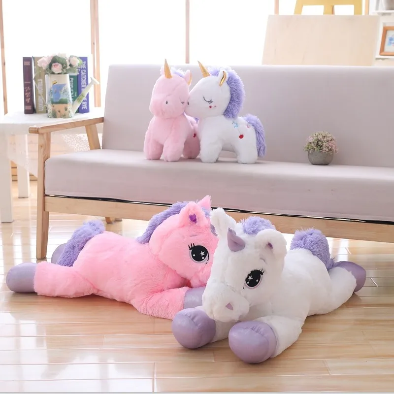 Giant Size Unicorn Plush Toy Soft Stuffed Cartoon Unicorn Dolls Animal Horse High Quality Gift for drop shiping Giant Size Unicorn Plush Toy Soft Stuffed Cartoon Unicorn Dolls Animal Horse High Quality Gift for drop shiping