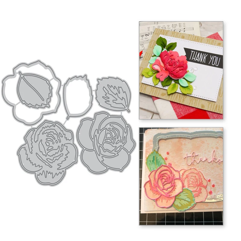 

YaMinSanNiO 5PCS Flower Metal Cutting Dies Leaves Plant Scrapbooking For Making Card Album DIY Embossing Craft Die Cuts New 2019