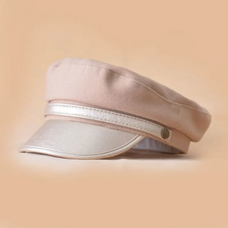 

Military Caps for Men Women 2019 Parent-child Hat Newsboy Hats Fashion Spring British Flat Hats Retro Casual Captain Caps LGDTUT