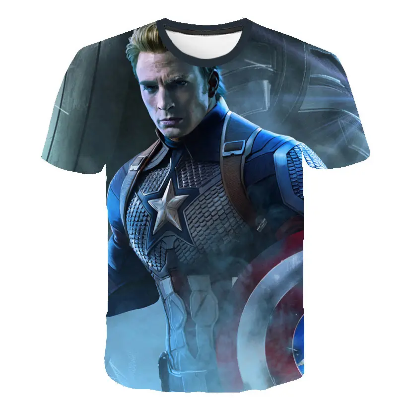 

New 2019 Batman Spiderman Ironman Superman Captain America Summer soldier Marvel T shirt Avengers Costume Comics Superhero Mens