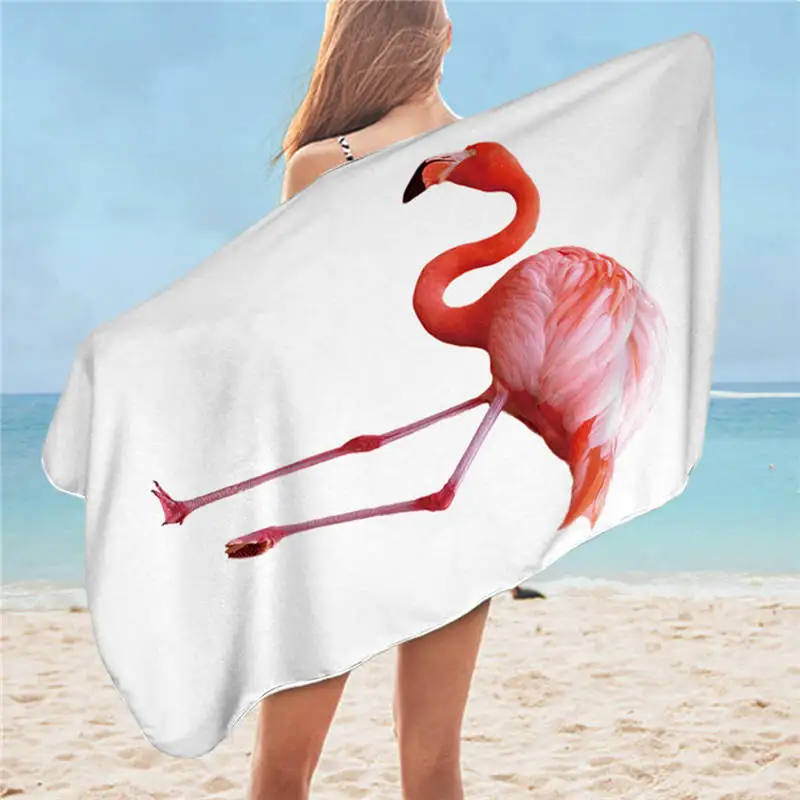 BeddingOutlet, банное полотенце с фламинго, пляжное полотенце из микрофибры с животными птицами для женщин, тропический прямоугольный розовый коврик для йоги, 75x150 см, toalla - Цвет: Flamingo4