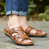 Genuine Leather Men Sandals Male Summer Shoes Outdoor Casual  Sandals Cowhide  Beach Shoes Two Uses Men's sandals ► Photo 3/6