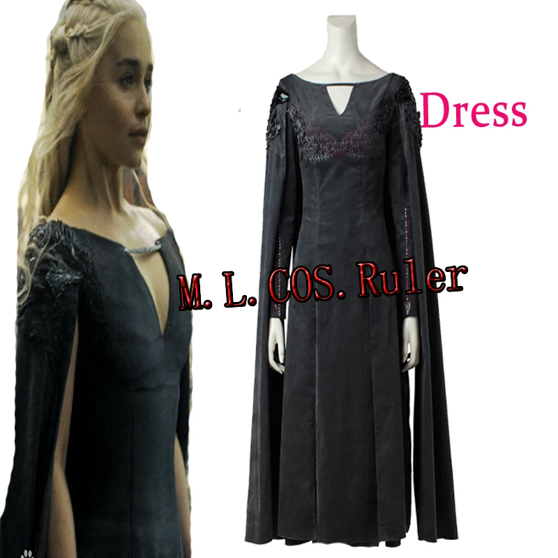 

Halloween Mother of Dragons From Game of Thrones Season 7 Cosplay Costume Daenerys Targaryen Women Dresses Only Custom Made