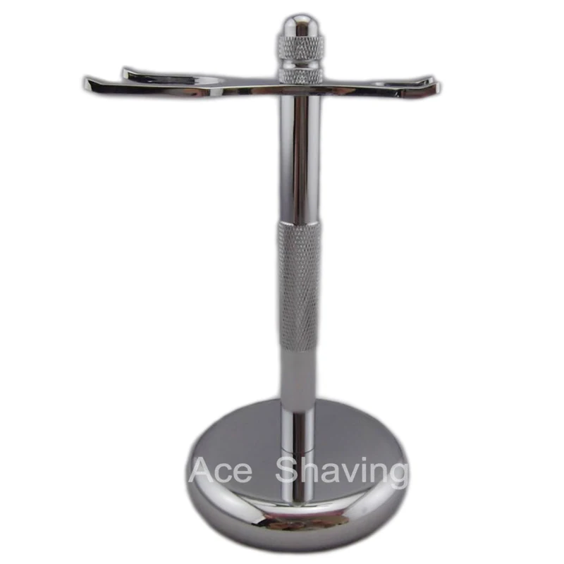 Stainless Zinc Alloy Chrome Plated Metal Shaving Set Stand Shave Kit