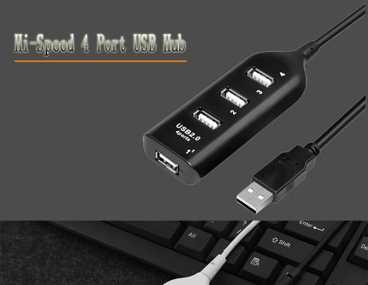 Мини USB 2,0 Hi-Скорость 4 Порты и разъёмы usb-хаб разветвитель адаптер для портативных ПК компьютер для Портативный жестких дисков