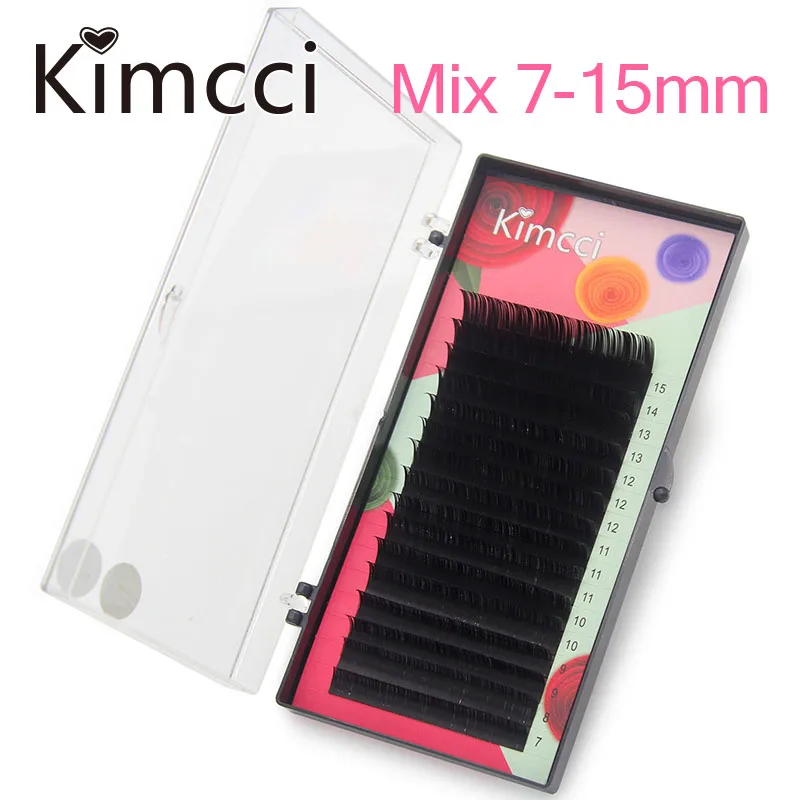 Накладные ресницы Kimcci из натурального синтетического меха норки 16 рядов 7-15 мм |