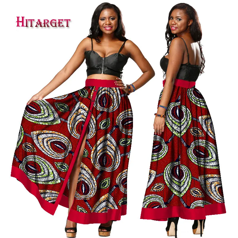 2018 модные женские туфли в африканском стиле печати длинная юбка Анкара Dashiki Высокая Талия линия макси длинные зонтик дамы юбка для Для