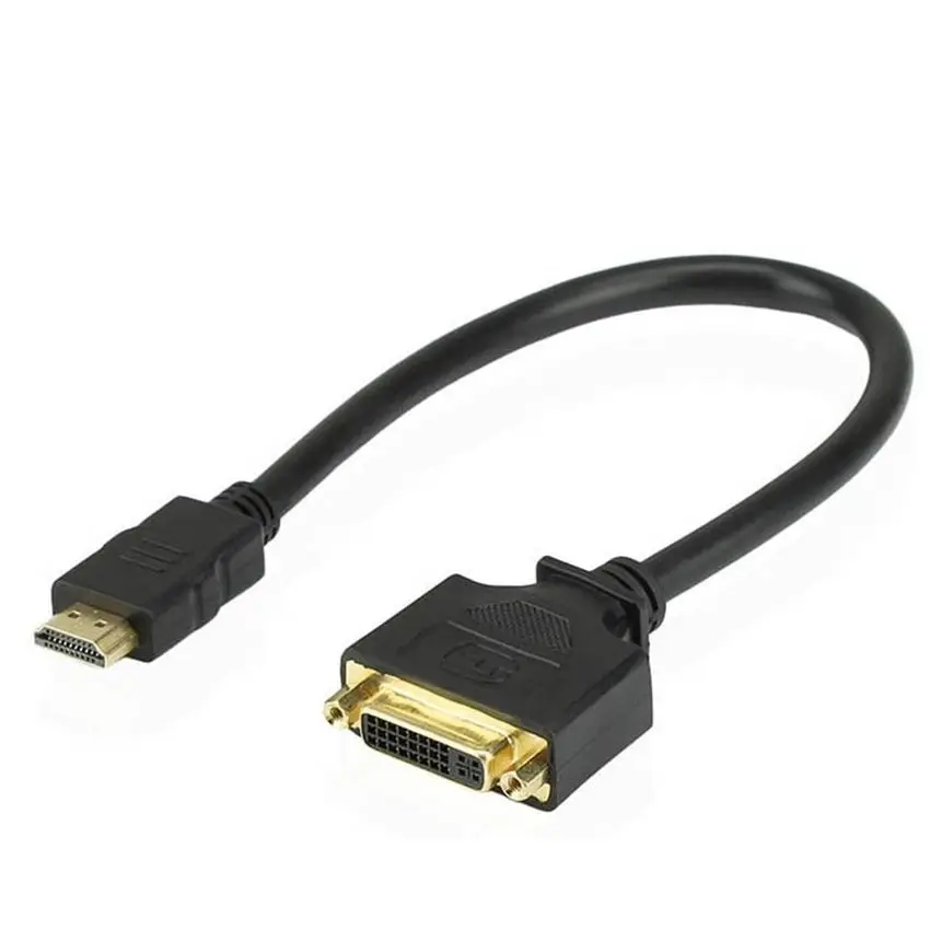 100 шт. HDMI к DVI 24+ 5 Женский Кабель-адаптер для lcd DVD HDTV xbox PS3 PC MAC компьютера