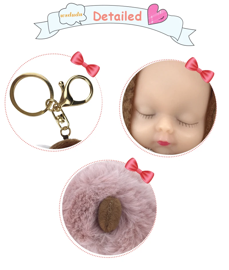 Sleeping Baby Bears Keychains _02