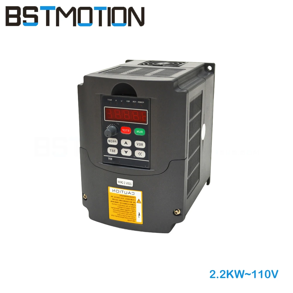 

2.2KW 110V VFD Inverter 5A Three Phase Variable Frequency Drive for 2.2kw Spindle Motor with Potentiometer Knob