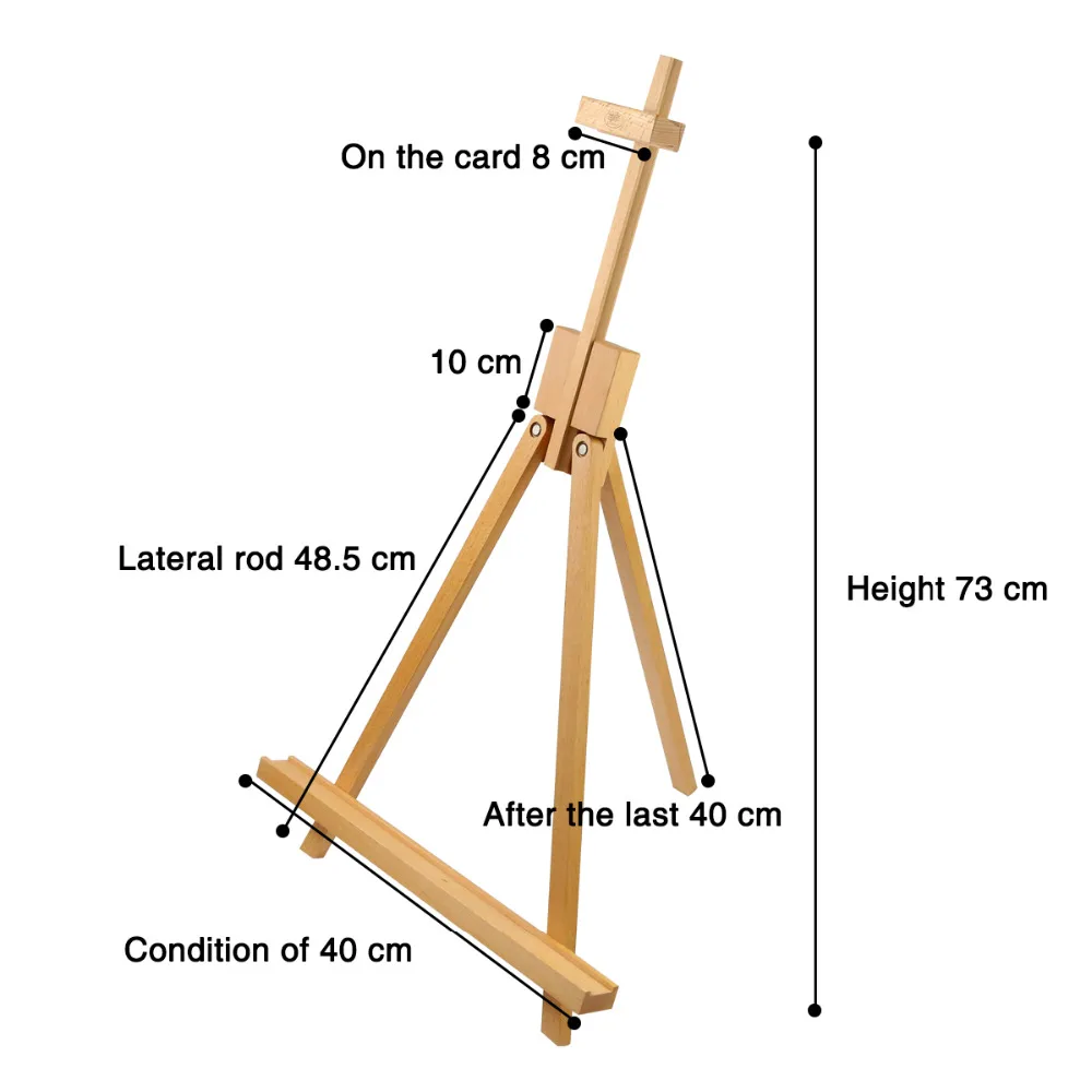 Трансон тонкий бук деревянный Настольный мольберт для масляной живописи, складной мини деревянный мольберт, штатив для мольберта для дисплея