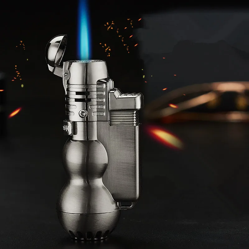 

Outdoor Compact Butane Jet Turbo Torch Lighter Gas Fire Windproof Spray Gun Metal Cigar Lighter 1300 C Cigarette Men Gift