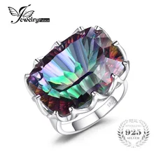 Jewelrypalae Gem Stone 23ct Genuino Rainbow Fuego Mystic Topaz Anillo Puro Esterlina del sólido 925 de Plata de Moda ÚNICO Tamaño 6 7 8 9