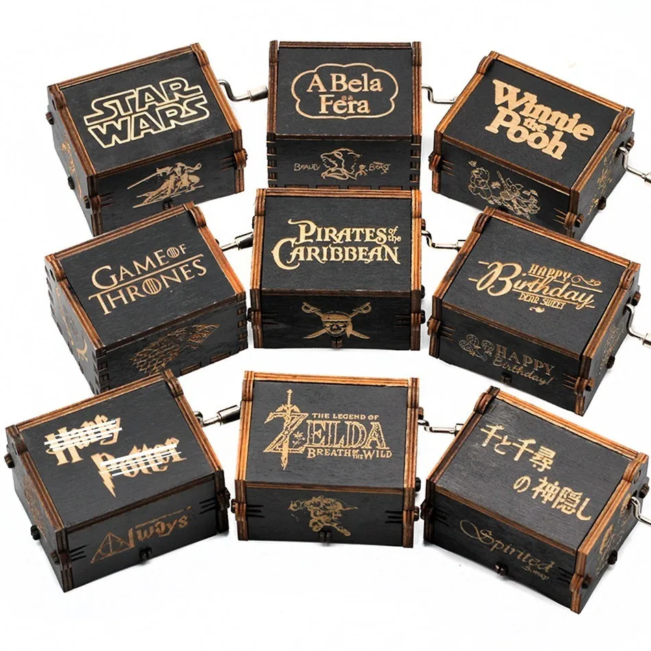 

Wood Music Box 7 styles Game Of Thrones Wooden Music Box Antique Carved Wooden Hand Crank Music Boxs Birthday Gift For Friend