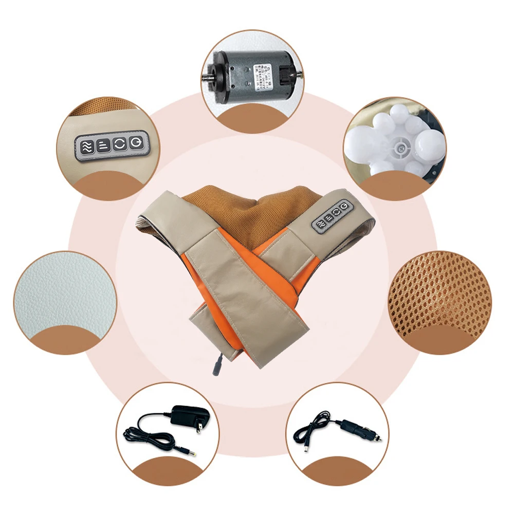 

Electric Neck Massager Car Home U Shape Shiatsu Massage Pillow Hot Compress Timing Massager Shoulder Back Massage Pillow Cushion