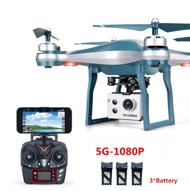 1080P 3 battery Смарт-Дрон с gps, летающий на радиоуправлении, с 1080 P/720 P, смарт-камерой, gps, удерживающий высоту, один ключ, возврат, Wi-Fi FPV для квадрокоптера - Цвет: 1080P 3 battery