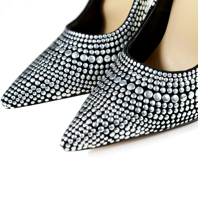 Altos Talón Superior Oficina Señora Calidad Metal Mujeres Negro Fiesta Stilettos De Zapatos Marca Del Nueva Bombas Brillo Lentejuelas Novia Tacones qF8zxRnIw