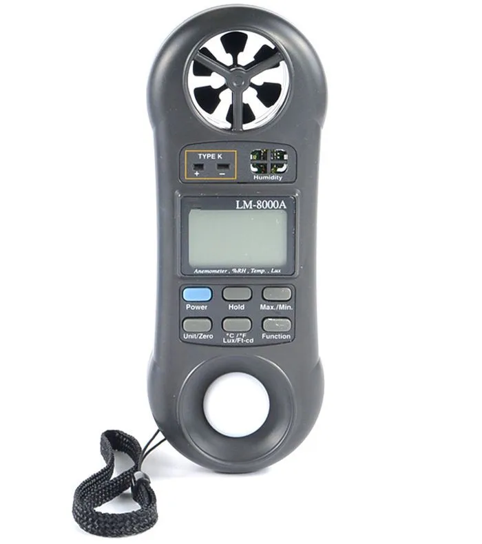 

Hot Sale Professional High Quality Four in One Digital Portable Wind Speed Temperature Humidity Light LUX Measuring Meter Tester
