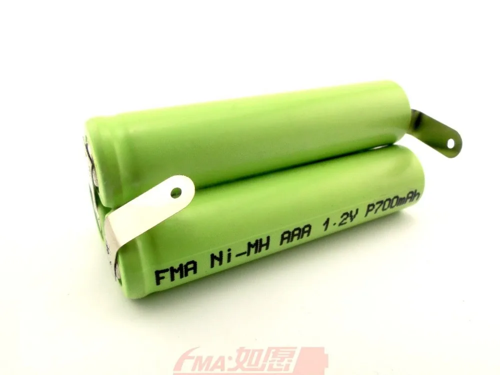 Ni-MH 3,6 V 700mAh аккумуляторная батарея для триммера бритвы беспроводной телефон автомобильный фонарь aaaa_3stt w/Tabs