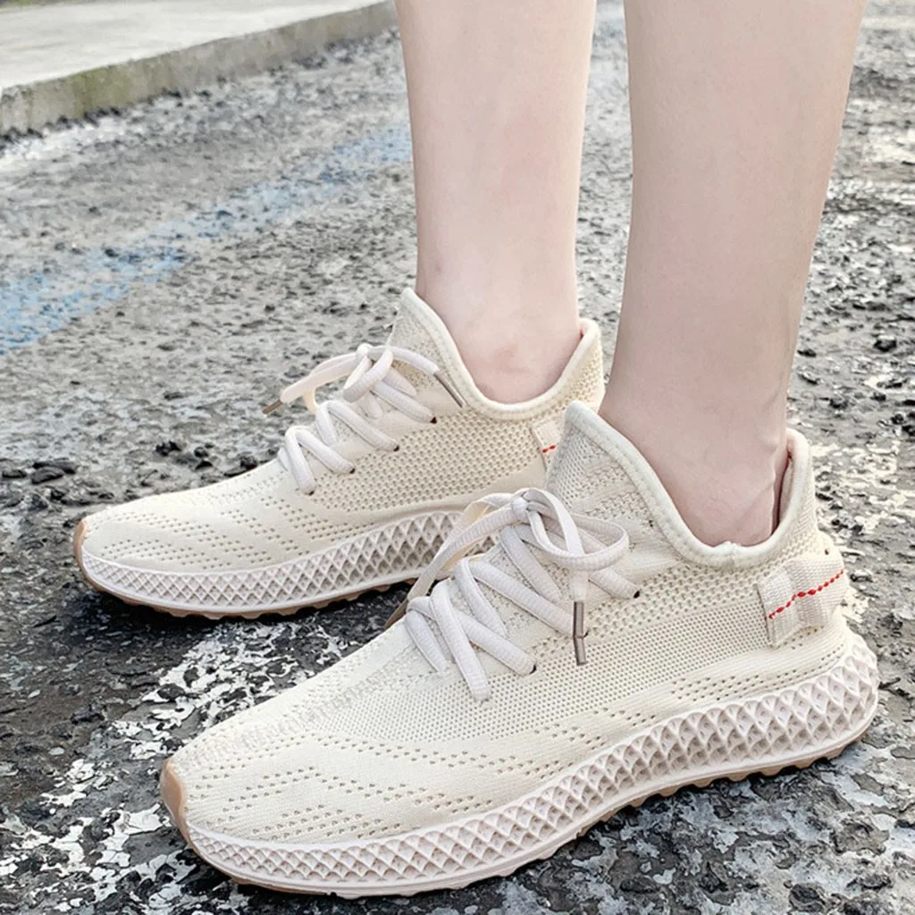 

2019 Fashion Women Tennis Shoes Breathable Lace Up Air Mesh Sock Female Sneakers Sports Footwear Tenis Feminino Chaussure Fem#g4