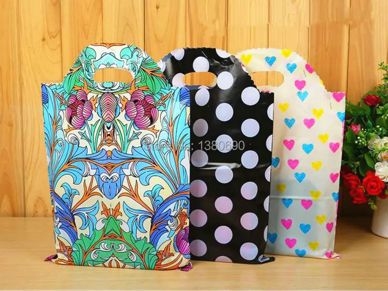 50PC Painting Style DIY Multifunction Soft Color Plastic Bag with