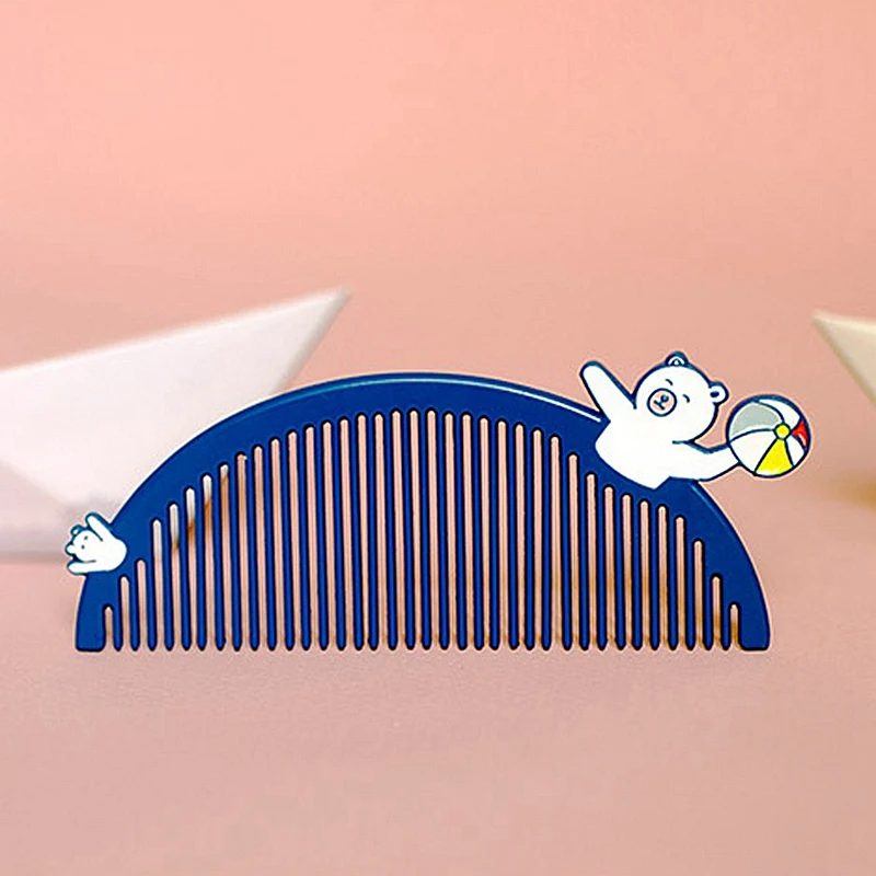 Bamenia Animal Portable Comb Carry Lovely Antistatic Creative Metal Steel Comb Mini Comb