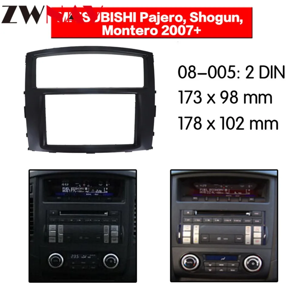 

Car DVD Player frame For 2007+ Mitsubishi Pajero 2DIN Auto AC Black LHD RHD Auto Radio Multimedia NAVI fascia