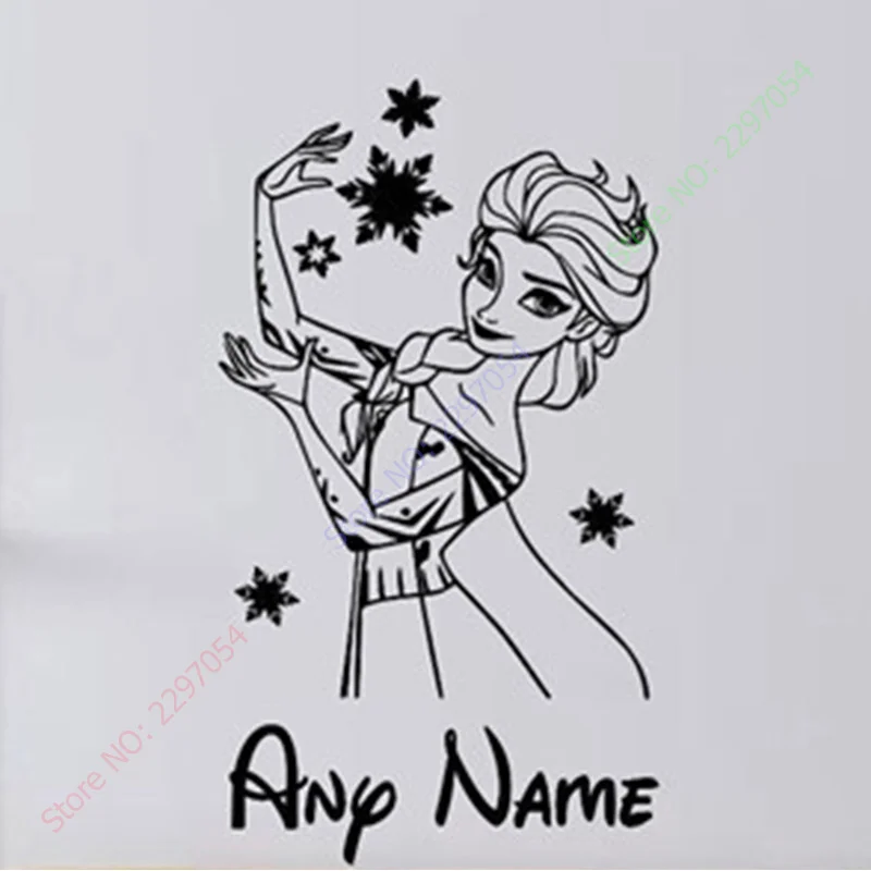 2017 New Princess Personalised Any Name Vinyl Wall Art 