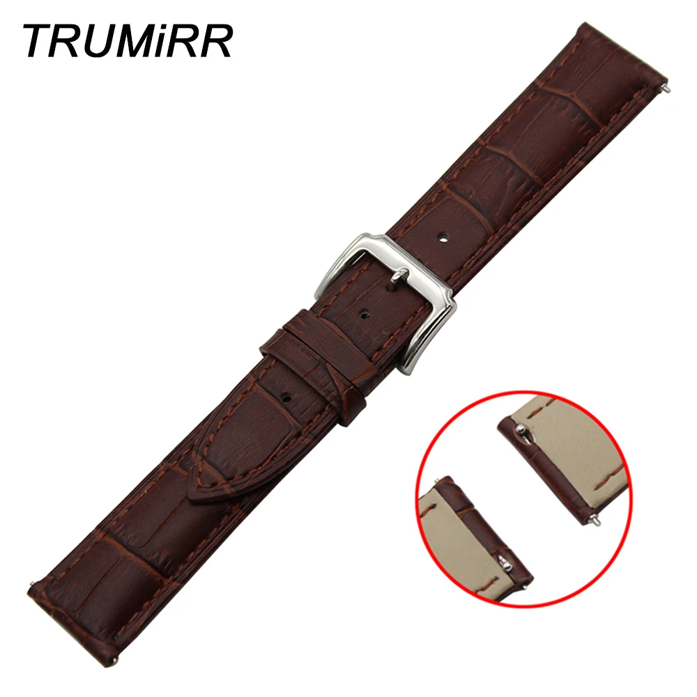 

18mm 20mm 22mm Genuine Leather Watchband Quick Release Strap for Breitling Men Women Watch Band Stainless Steel Buckle Bracelet